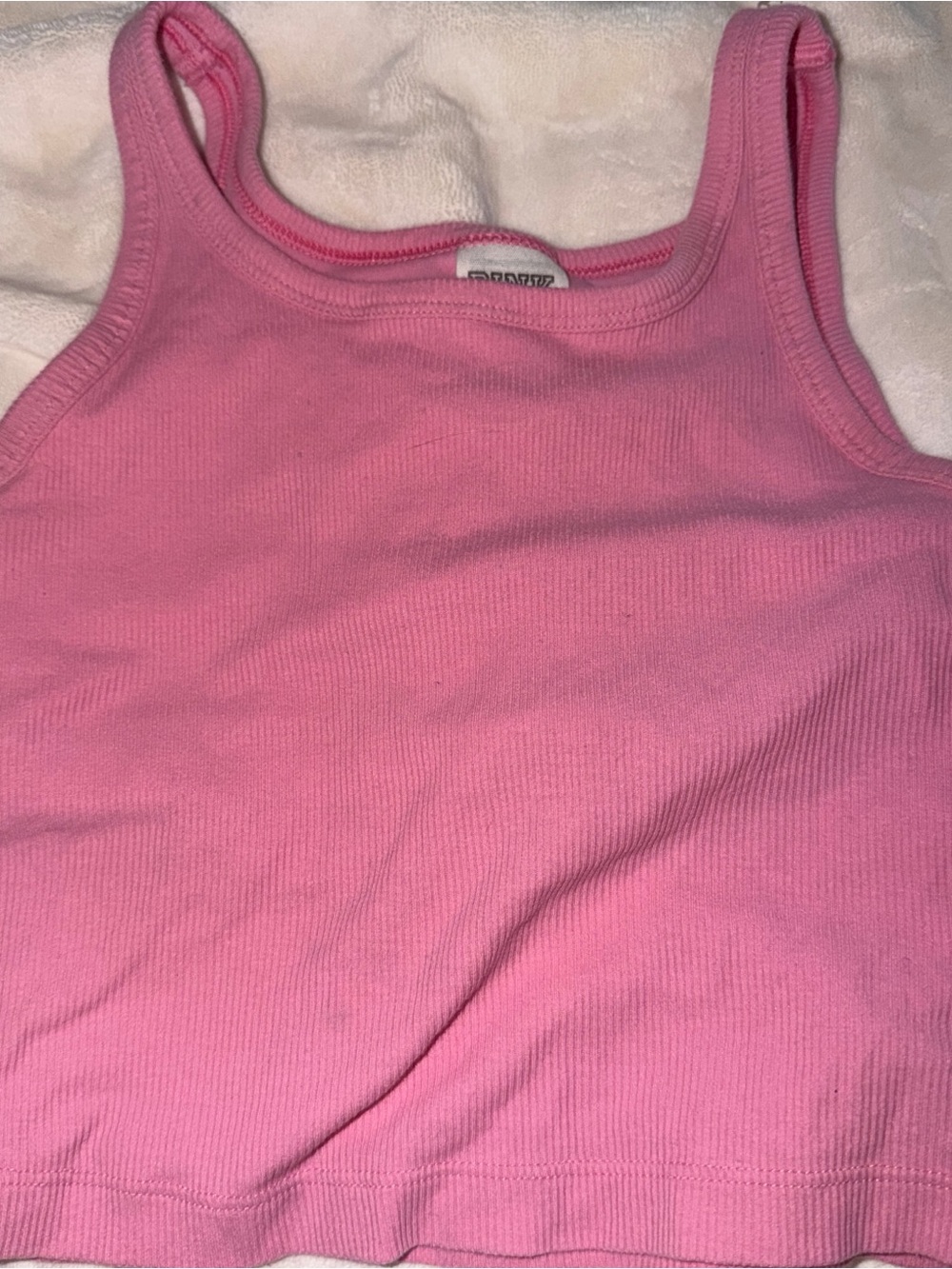 PINK Victoria's Secret Bright Pink Ribbed Tank